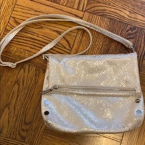 Hammitt LA crossbody bag, silver snakeskin